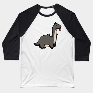 Cute burnt dino, derpy long neck, Dinosaurus. Baseball T-Shirt